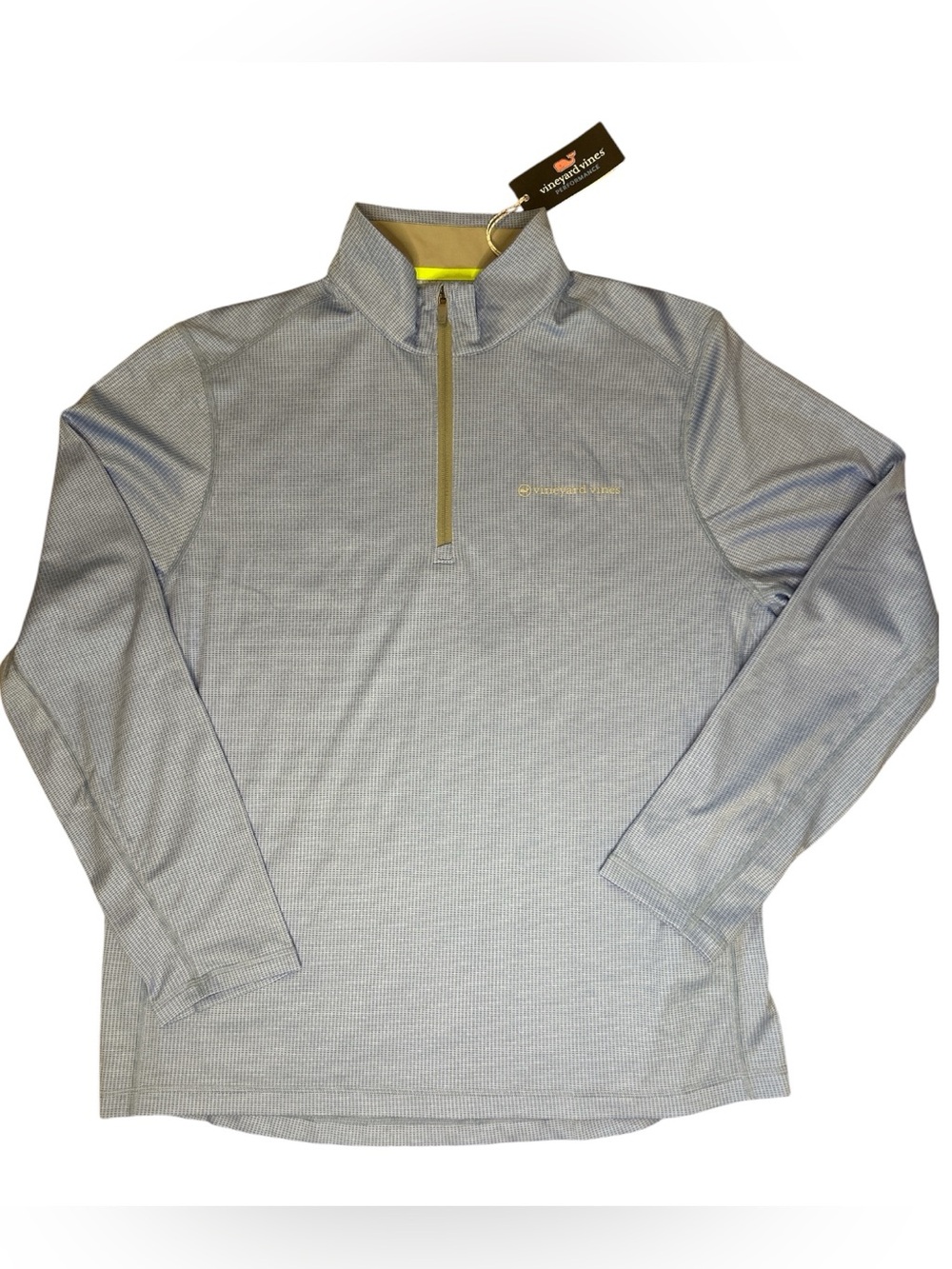 Vineyard Vines Men’s XL Sankaty Quarter Zip Pullover Calm Waters Blue NWT